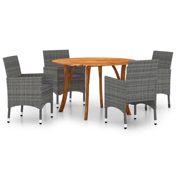 vidaXL spisebordss&aelig;t til haven 5 dele gr&aring;