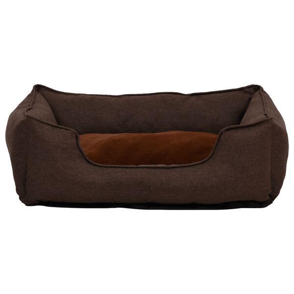 vidaXL hundekurv 85,5x70x23 cm h&oslash;r-look fleece brun