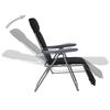 vidaXL sammenfoldelige havestole med hynder 2 stk. sort