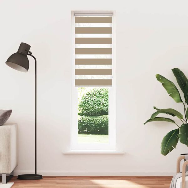 vidaXL zebragardin sandbrun 60x230 cm stofbredde 55,9 cm polyester