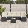 vidaXL Havesofa Sæt Sort 55 x 55 x 37 cm polyrattan