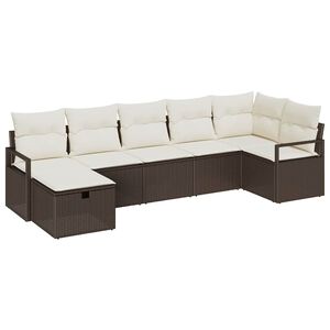 vidaXL Sofa S&aelig;t med pude 4 pcs polyrattan