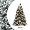 vidaXL Kunstig juletr&aelig; med kugler 240 cm 300 LED'er Varm hvid