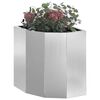 vidaXL Hj&oslash;rne Plantekasse S&oslash;lv 30 x 30 x 35 cm Galvaniseret st&aring;l