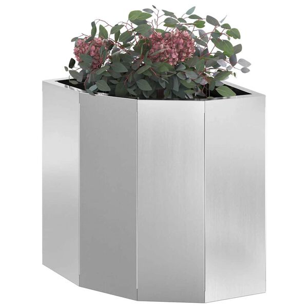 vidaXL Hj&oslash;rne Plantekasse S&oslash;lv 30 x 30 x 35 cm Galvaniseret st&aring;l