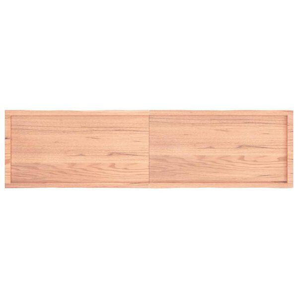 vidaXL bordplade 200x50x(2-4) cm naturlig kant behandlet træ lysebrun
