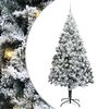 vidaXL Kunstigt juletr&aelig; Hvid 240 cm PVC og St&aring;l og Plastik