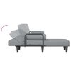vidaXL L-formet sovesofa 260x140x70 cm stof lysegr&aring;