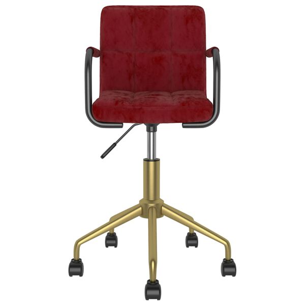 vidaXL drejelige spisebordsstole 2 stk. fl&oslash;jl vinr&oslash;d