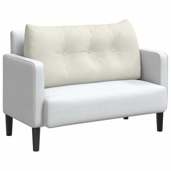 vidaXL Rygpude Creme 100 x 24 x 50 cm Fl&oslash;jl