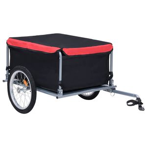 vidaXL cykelvogn 65 kg sort og r&oslash;d