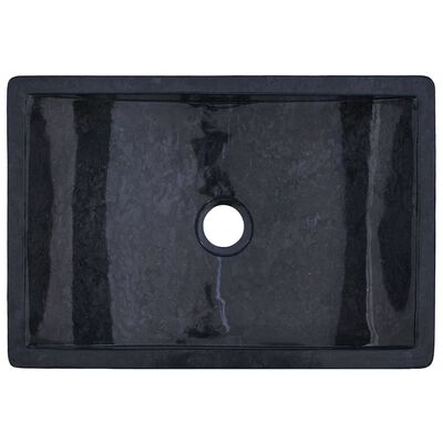 vidaXL håndvask 45x30x12 cm marmor sort højglans