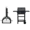 vidaXL 3-i-1 udend&oslash;rs pizzaovn og grill sort