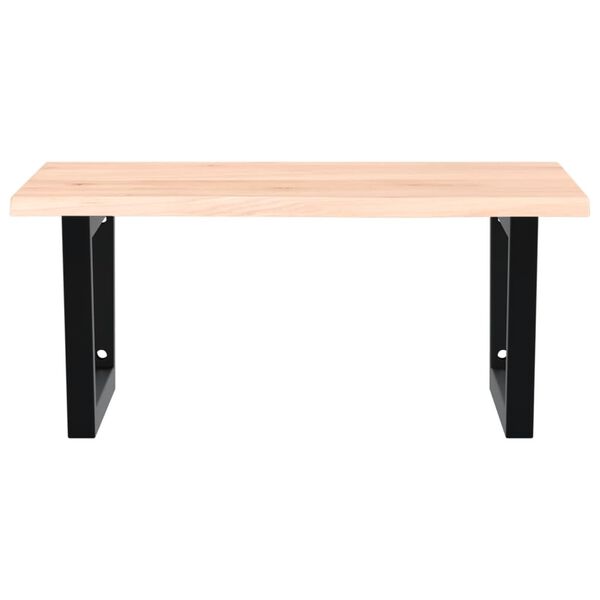 vidaXL badev&aelig;relseshylde st&aring;l og massivt egetr&aelig;