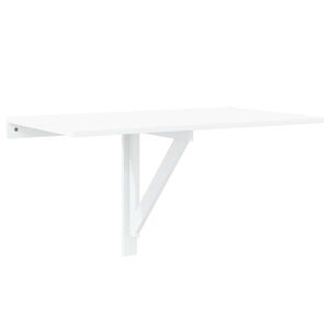 vidaXL v&aelig;gh&aelig;ngt klapbord 100x60x56 cm konstrueret tr&aelig; hvid h&oslash;jglans