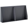 vidaXL St&oslash;ttemur 2 stk. 40 x 12 x 40 cm St&aring;l Antracit
