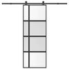 vidaXL skyded&oslash;r med hardwares&aelig;t 76x205 cm h&aelig;rdet glas og aluminium