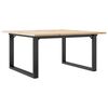 vidaXL sofabord 80x80x45 cm O-stel massivt fyrretr&aelig; og st&aring;l