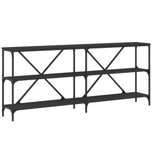 vidaXL konsolbord 180x30x75 cm konstrueret tr&aelig; og jern sort