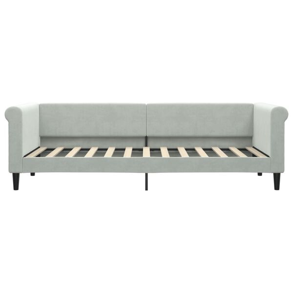 vidaXL daybed 80x200 cm velour lysegr&aring;