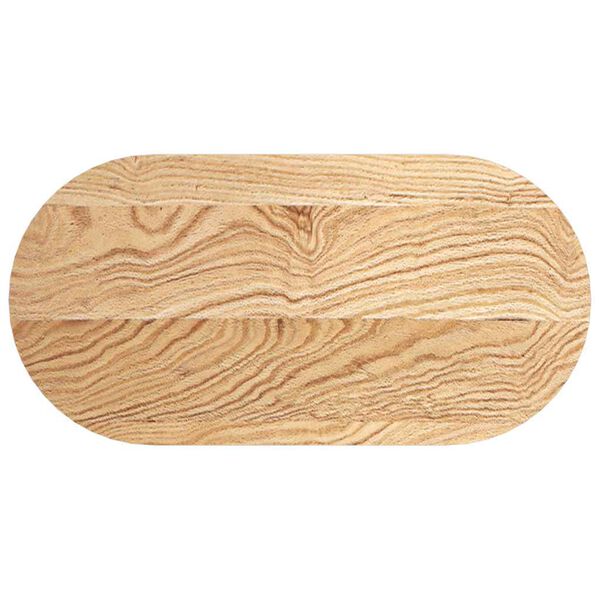 vidaXL bordplade 80x40x4 cm massivt egetræ oval