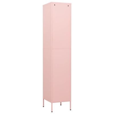 vidaXL skab 35x46x180 cm stål pink