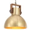 vidaXL industriel h&aelig;ngelampe 25 W rund 40 cm E27 messingfarvet
