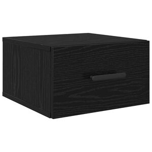 vidaXL Natskab 35 x 35 x 20 cm Konstrueret tr&aelig; Sort eg