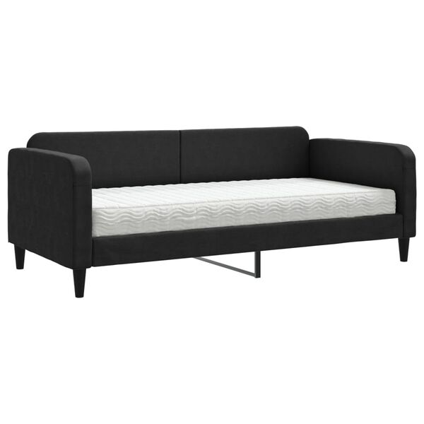 vidaXL daybed med madras 90x190 cm stof sort