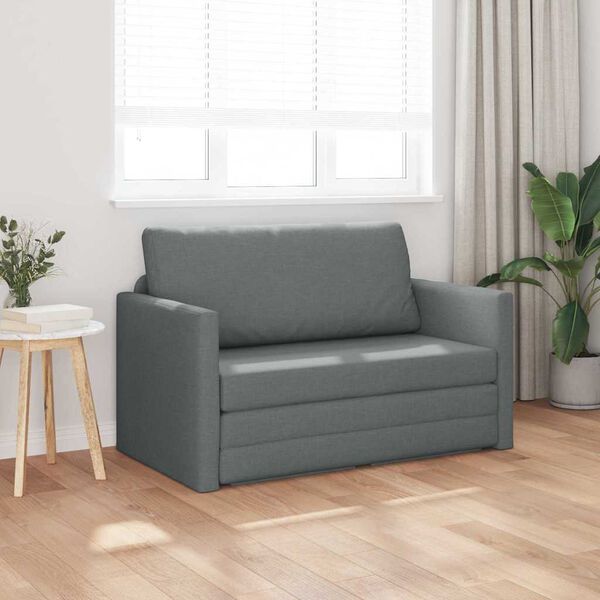 vidaXL Sovesofa 110cm M&oslash;rkegr&aring; Stof