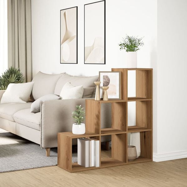 vidaXL bogreol/rumdeler 99x29x99 cm 3 niveauer konstrueret tr&aelig; kunsteg