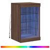 vidaXL sk&aelig;nk med LED-lys 41x37x67 cm brun egetr&aelig;sfarve