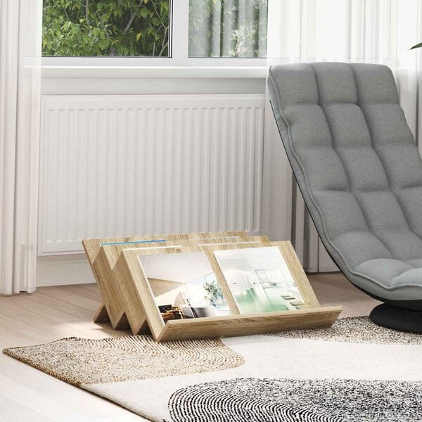 vidaXL Magasin Rack Sonoma eg 65 x 53 x 28,5 cm Konstrueret tr&aelig;