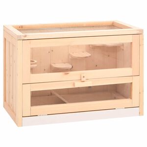 vidaXL hamsterbur 60x35,5x42 cm massivt fyrretr&aelig;