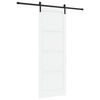 vidaXL Skyded&oslash;r 83 x 232 cm Massivt fyrretr&aelig; Hvid og sort