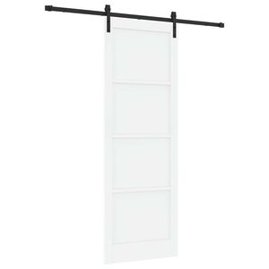 vidaXL Skyded&oslash;r 83 x 232 cm Massivt fyrretr&aelig; Hvid og sort