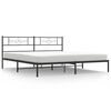 vidaXL sengeramme med sengegavl 180x200 cm metal sort