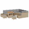 vidaXL Havesofa S&aelig;t 12 stk. Beige polyrattan