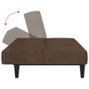 vidaXL 2-personers sovesofa med skammel mikrofiberstof brun