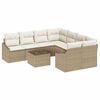 vidaXL Sofa S&aelig;t 9 stk. Beige og creme polyrattan