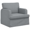 vidaXL Sofa 2 pcs Lysegr&aring; 162 x 80 x 85 cm Stof