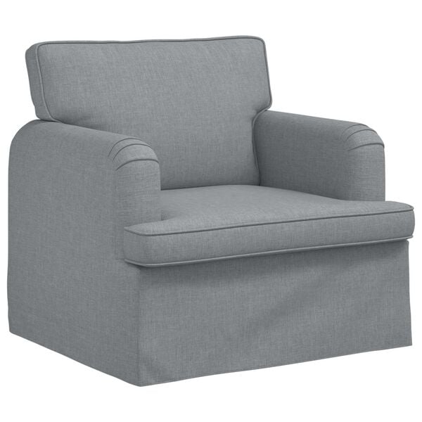 vidaXL Sofa 2 pcs Lysegr&aring; 162 x 80 x 85 cm Stof