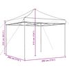 vidaXL Party Tent Gr&aring;brun 292 x 292 x 315 cm Oxford stof