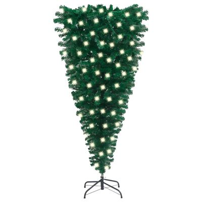 vidaXL kunstigt omvendt juletræ med lys 120 cm
