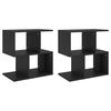vidaXL sengeborde 2 stk. 50x30x51,5 cm konstrueret tr&aelig; sort