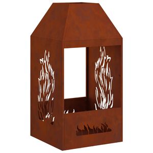 vidaXL Ildsk&aring;l Rusten 50 x 50 x 100 cm Cortenst&aring;l