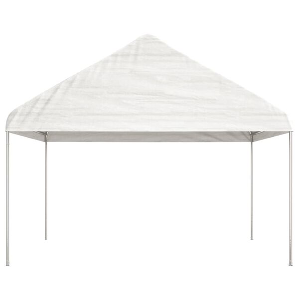 vidaXL pavillon med tag 17,84x4,08x3,22 m polyethylen hvid