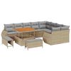 vidaXL Havesofa S&aelig;t 12 stk. Beige polyrattan