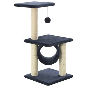vidaXL kradsetr&aelig; til katte med sisal-kradsestolper 65 cm m&oslash;rkebl&aring;
