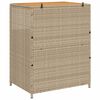 vidaXL Kabinet med d&oslash;r Beige 70 x 50 x 87 cm Polyester og Roly Rattan